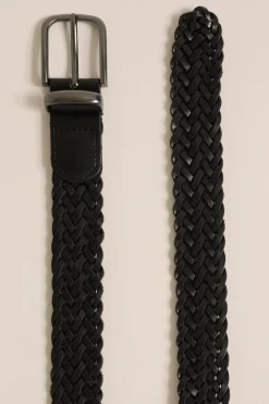leren riem met gevlochten patroon
