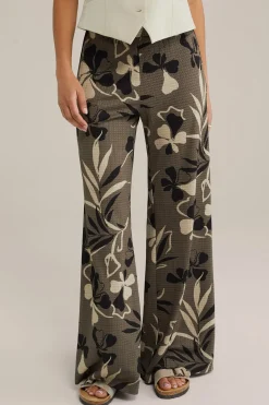 Loose fit broek met dessin
