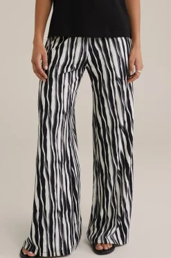 Loose fit broek met dessin