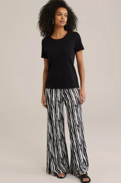 Loose fit broek met dessin