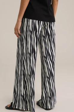 Loose fit broek met dessin