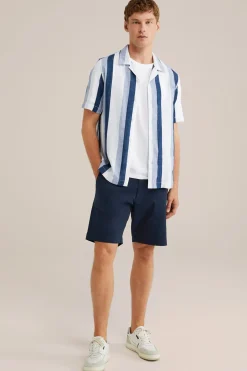 loose fit chino short met stretch