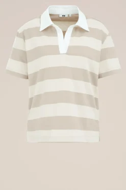loose fit polo met streep