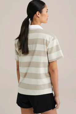 loose fit polo met streep