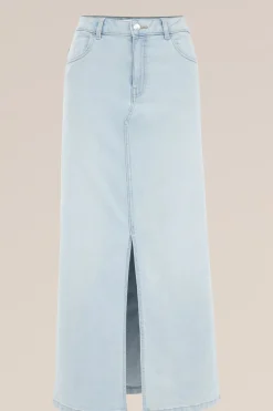 maxi denim rok