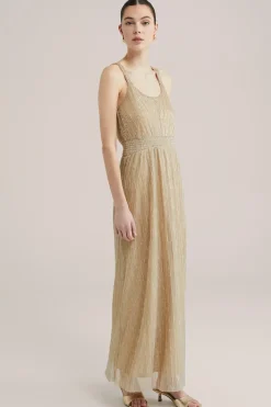 Maxi jurk met glittergaren