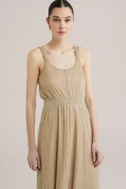 Maxi jurk met glittergaren