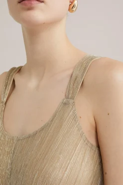 Maxi jurk met glittergaren