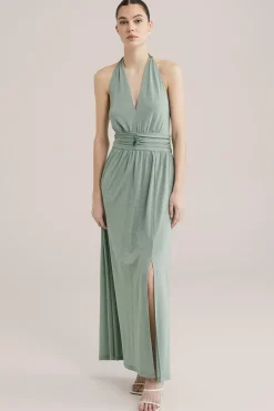 maxi jurk met glittergaren