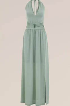 maxi jurk met glittergaren