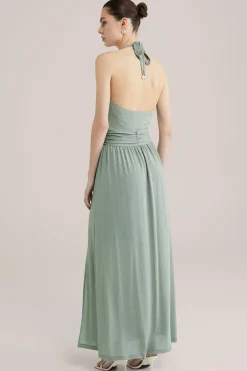 maxi jurk met glittergaren