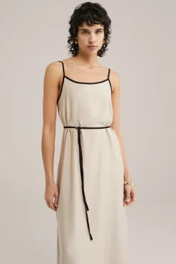maxi jurk met structuur