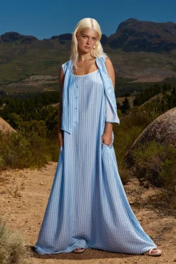 maxi jurk met structuur