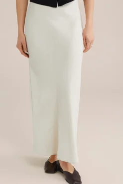 maxi rok met satijnen look