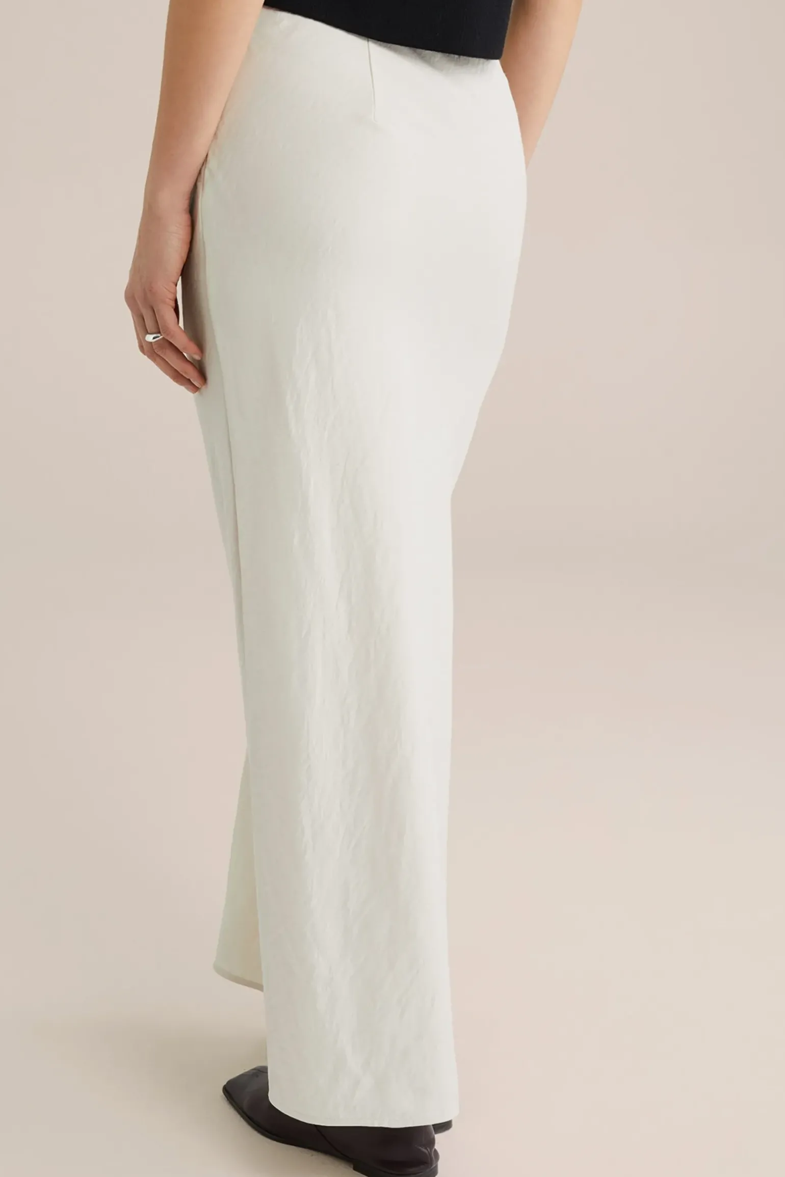 maxi rok met satijnen look