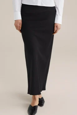maxi rok met satijnen look