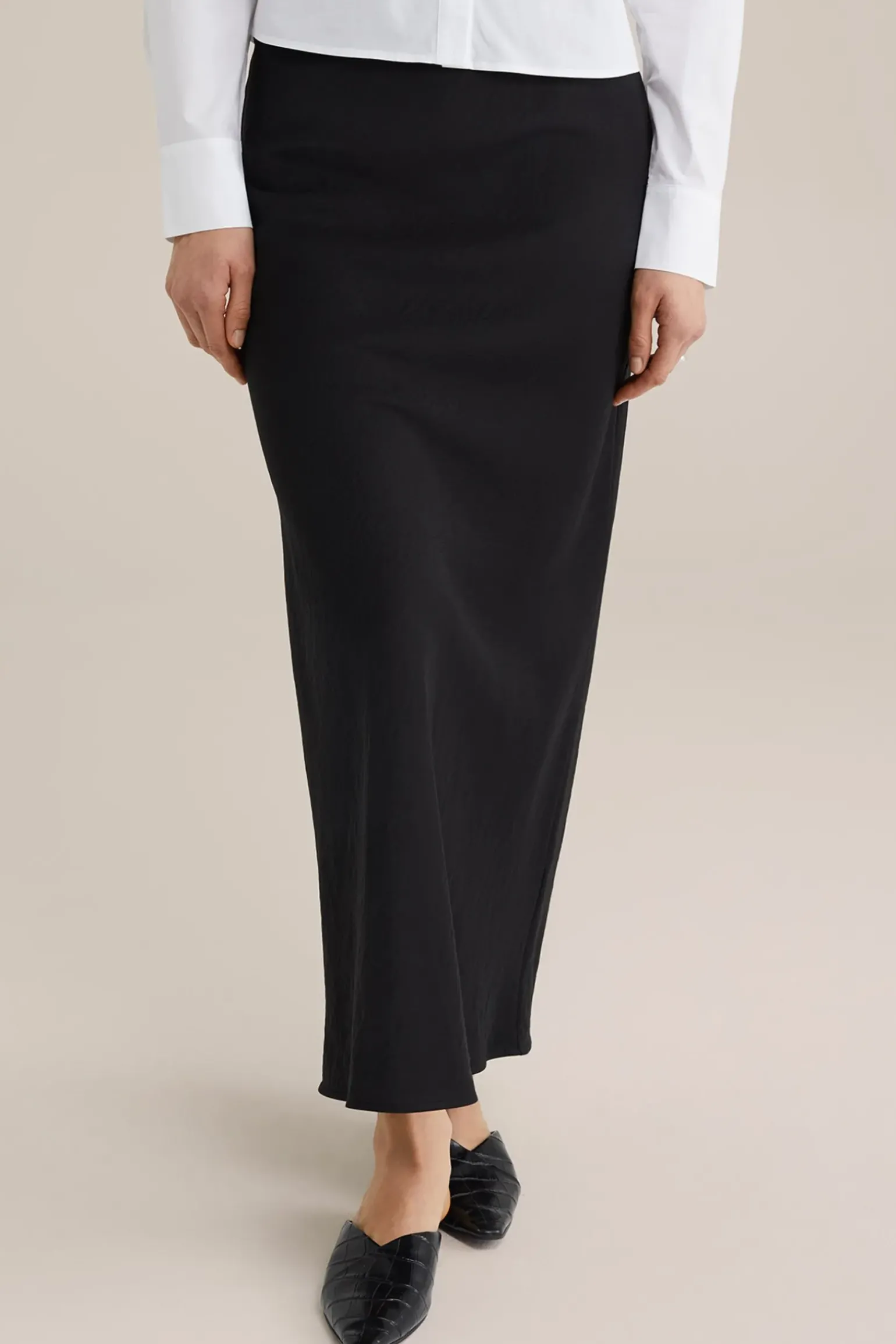 maxi rok met satijnen look