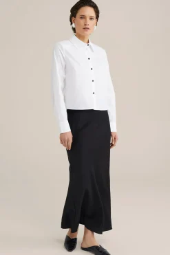 maxi rok met satijnen look
