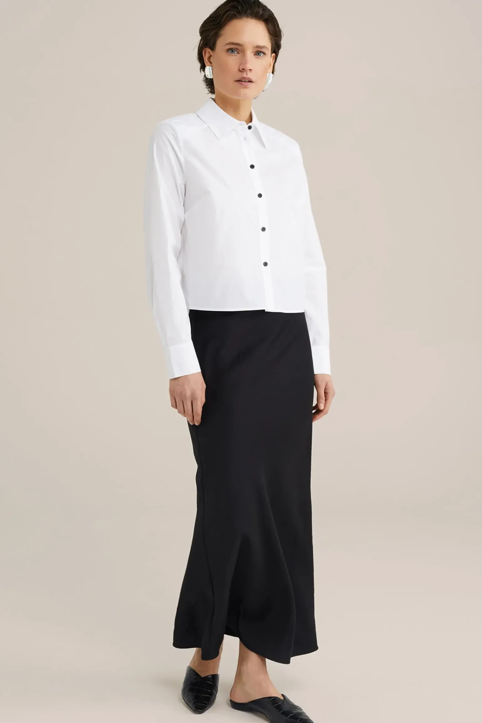 maxi rok met satijnen look