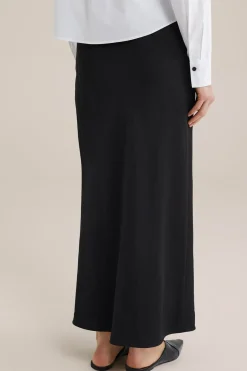 maxi rok met satijnen look