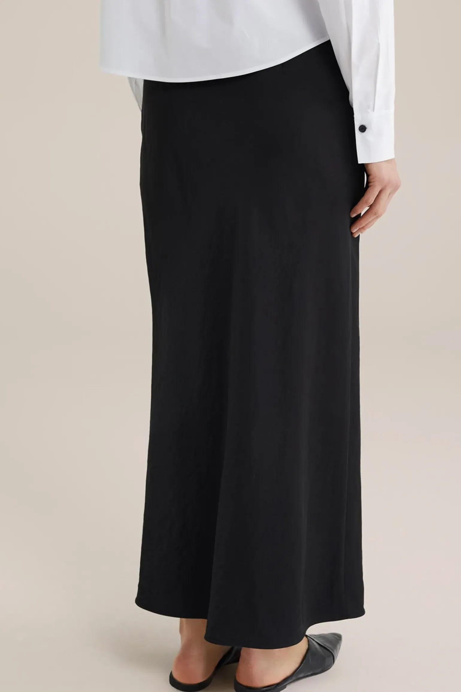 maxi rok met satijnen look