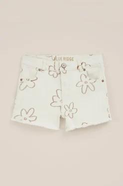 Meisje denim short met dessin
