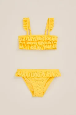 Meisjes bikini met opengewerkt dessin