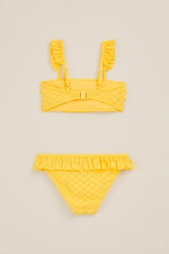 Meisjes bikini met opengewerkt dessin