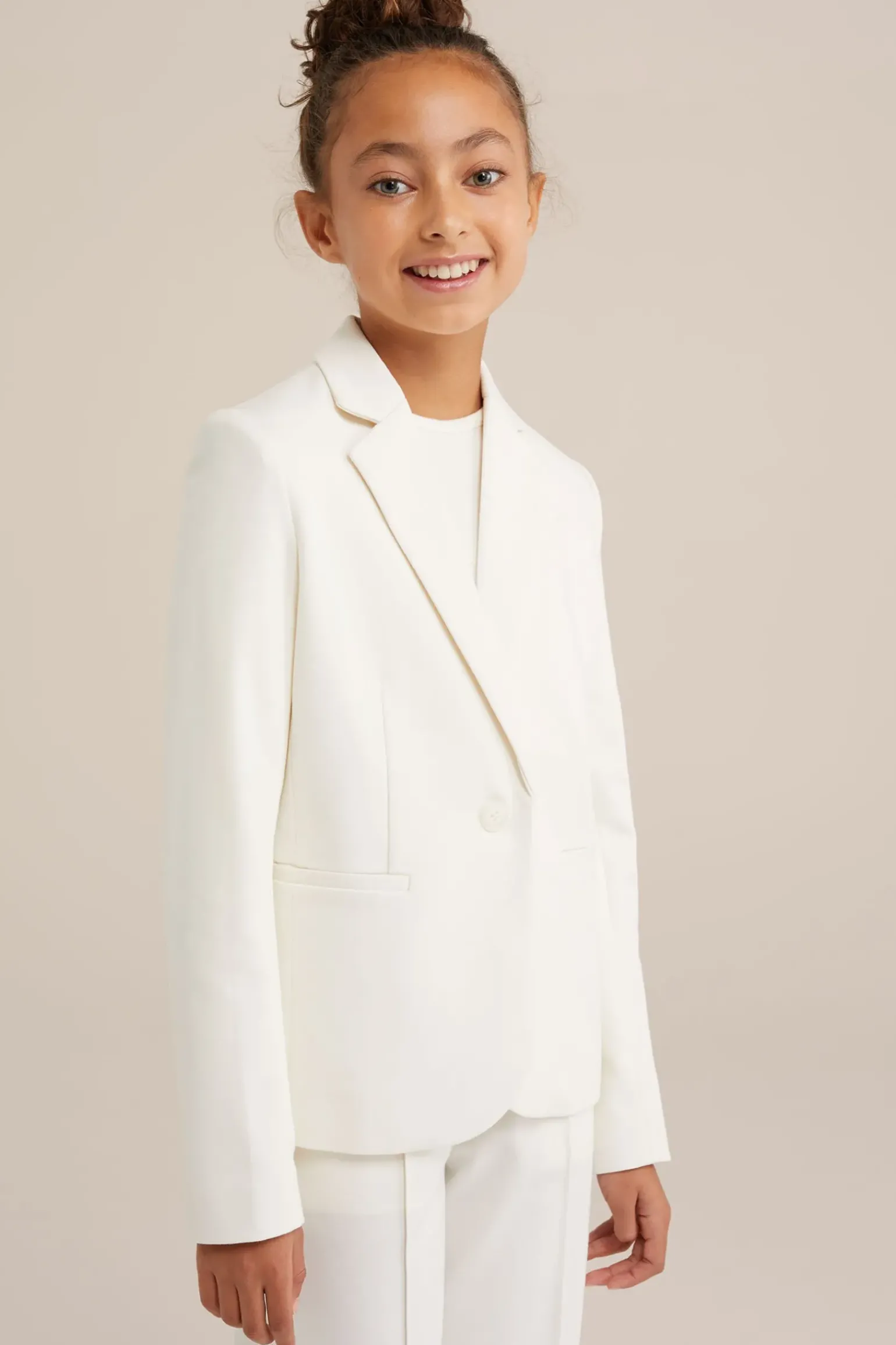 Meisjes blazer met stretch