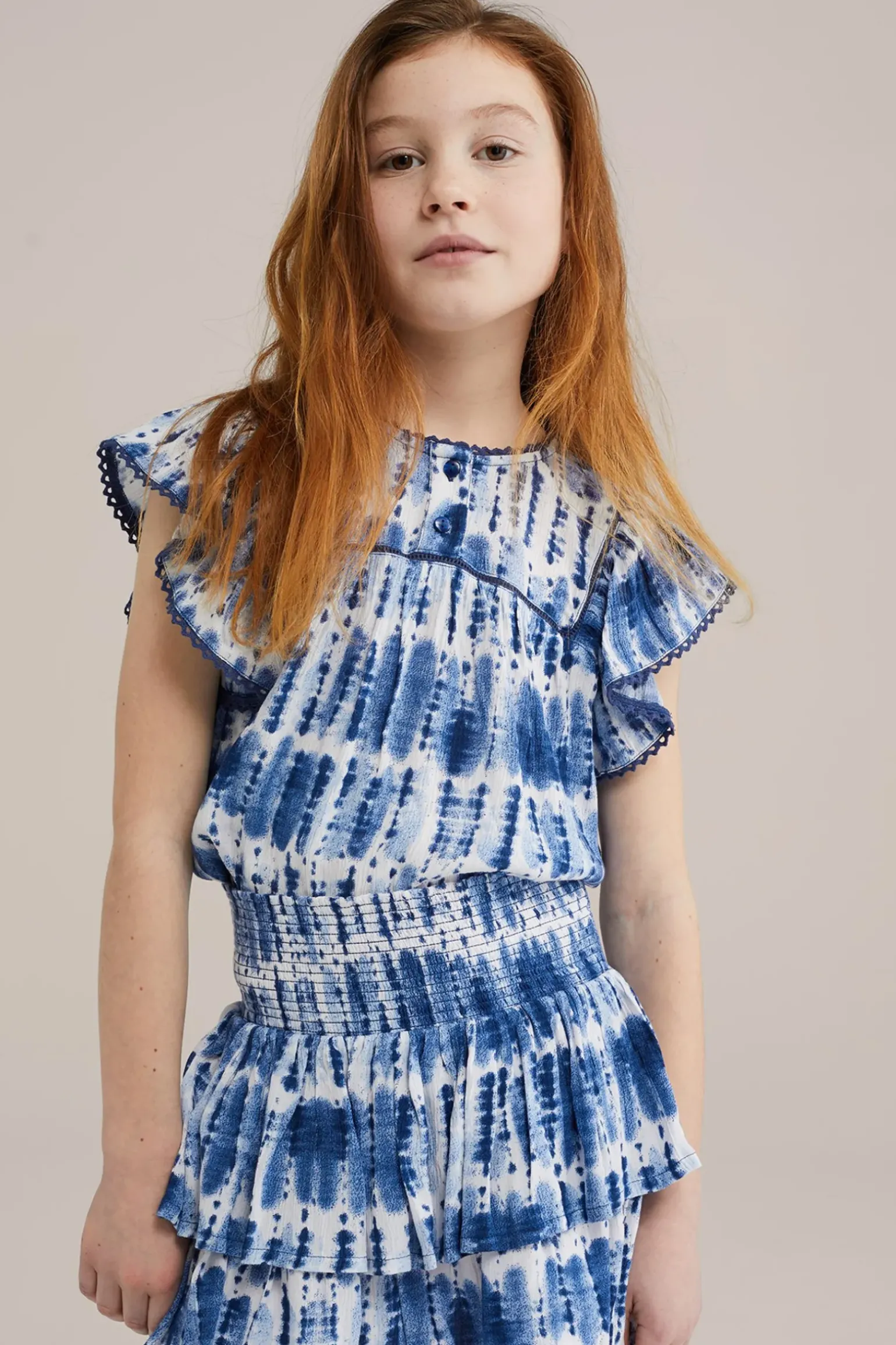 Meisjes blouse met dessin