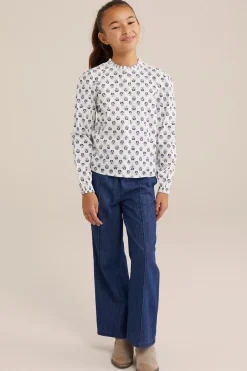 Meisjes blouse met dessin