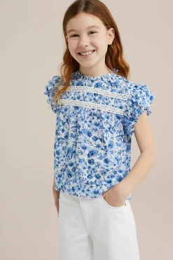 Meisjes blouse met dessin