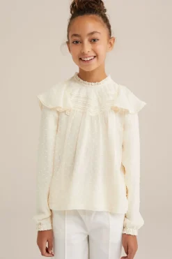 Meisjes blouse met glittergaren