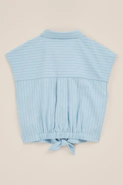 Meisjes blouse met knoop detail
