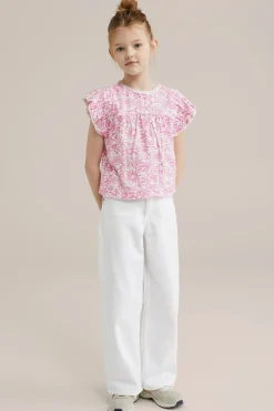 Meisjes blouse met ruches