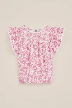 Meisjes blouse met ruches