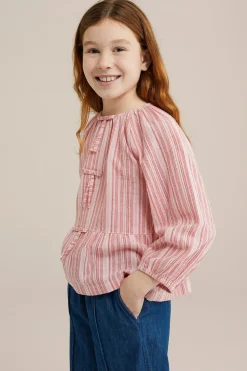 Meisjes blouse met strik