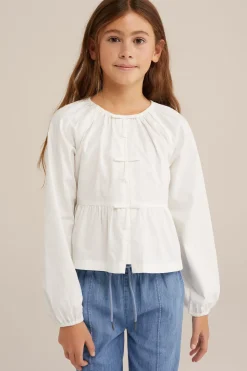 Meisjes blouse met strik
