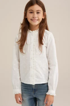 Meisjes blouse met structuur