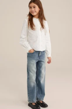 Meisjes blouse met structuur