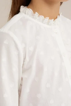 Meisjes blouse met structuur
