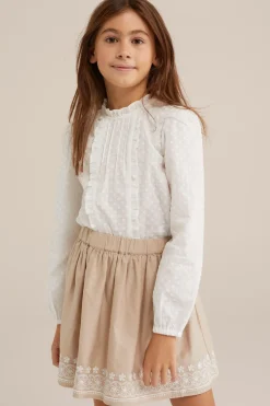 Meisjes blouse met structuur