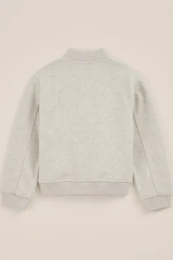 Meisjes bomberjack met wollen look
