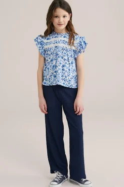 Meisjes broek met structuur