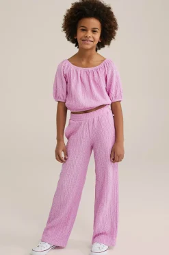 Meisjes broek met structuur