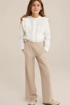 Meisjes broek met structuur