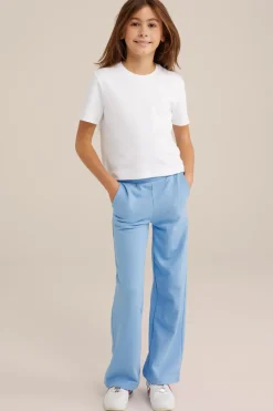 Meisjes broek straight fit joggingbroek
