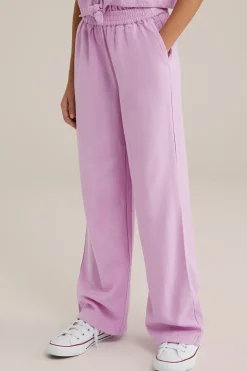 Meisjes broek van linnenmix