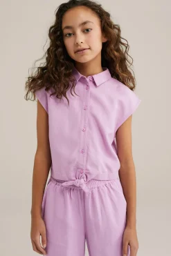 Meisjes cropped blouse