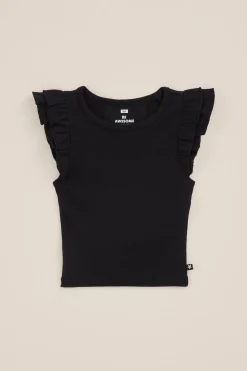 Meisjes cropped top met ruches